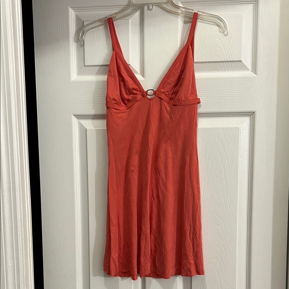 Coral Sleeveless Mini Dress